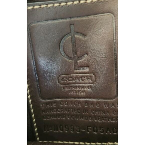Coach Vtg Lenox Brief In Brown Leather Style Messenger Journalist Crossbody EUC - Picture 14 of 14